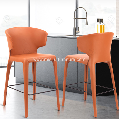 Upholstery leather commercial bar stool
